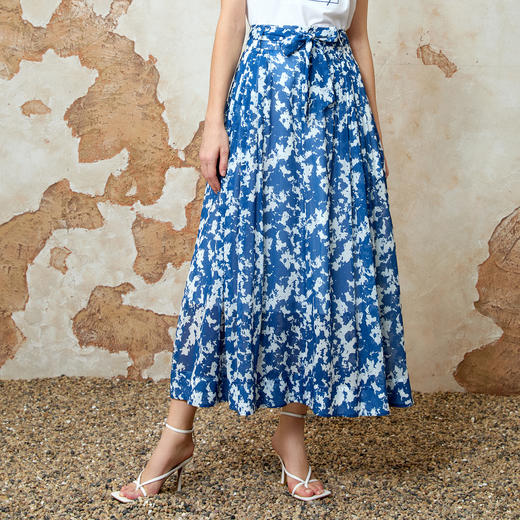 EITIE爱特爱A字撞色印花显瘦时尚半身裙夏季新款8206904 商品图7