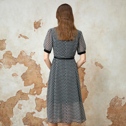 EITIE爱特爱法式优雅气质时尚通勤收腰连衣裙春季新款8107838 商品图4