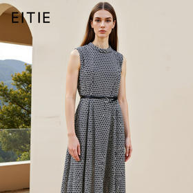 EITIE爱特爱夏季新款修身气质显瘦时尚收腰显瘦无袖连衣裙8107837