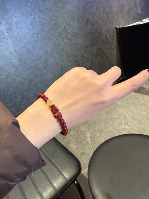 福禄幸福和田玉/天然朱砂蜜蜡手链 商品图10