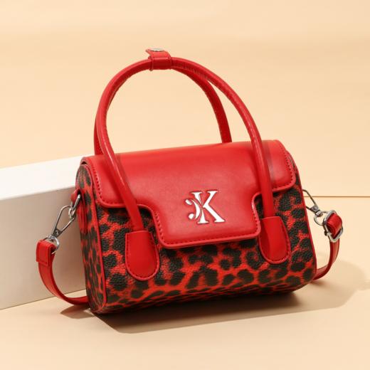 新款时尚豹纹手提包 高级感质感小方包 可单肩斜挎 商品图2