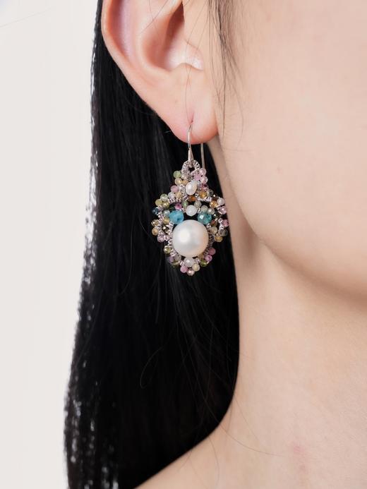 北京仓｜Lorina Balteanu-MATILDA-碧玺 珍珠 耳环［法国设计师］ 商品图0