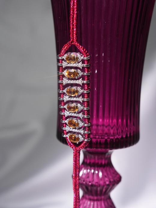 北京仓｜Van Den Abeele-Teresina-金属光泽 编织 纤维 莫桑钻 黄水晶 手链［法国设计师］ 商品图3