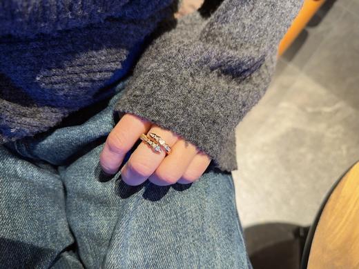 白金色和玫瑰金都超美的蛇头经典满钻款戒指 商品图6