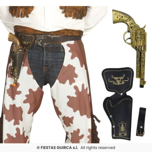 美国 西部牛仔玩具手枪 含皮套腰带徽章西部牛仔装扮 商品图7