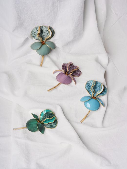 北京仓｜Cilea Bijoux-Iris-鸢尾花 淡紫色哑光 胸针 （大号）［法国设计师］ 商品图4