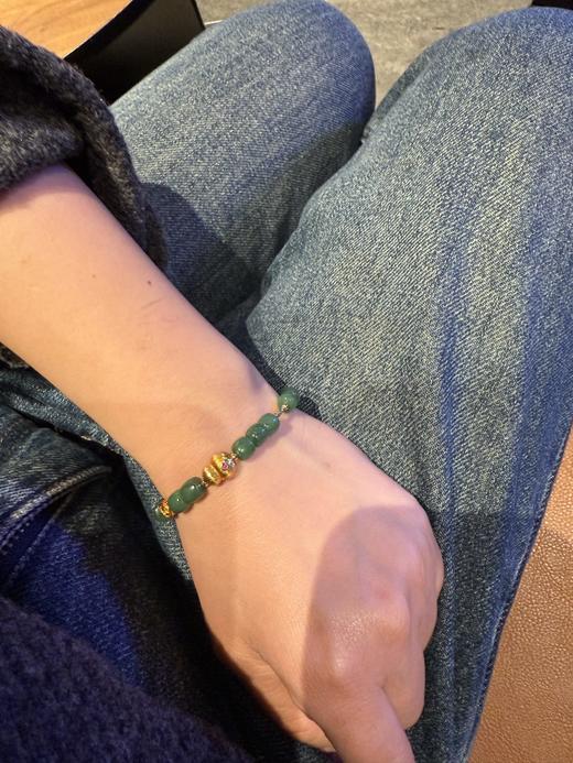 福禄幸福和田玉/天然朱砂蜜蜡手链 商品图6