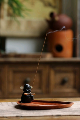 文昌君紫光檀香插套装