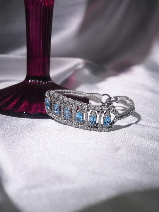 北京仓｜Van Den Abeele-Teresina-金属光泽 编织 纤维 莫桑钻 托帕石 手链［法国设计师］ 商品图4