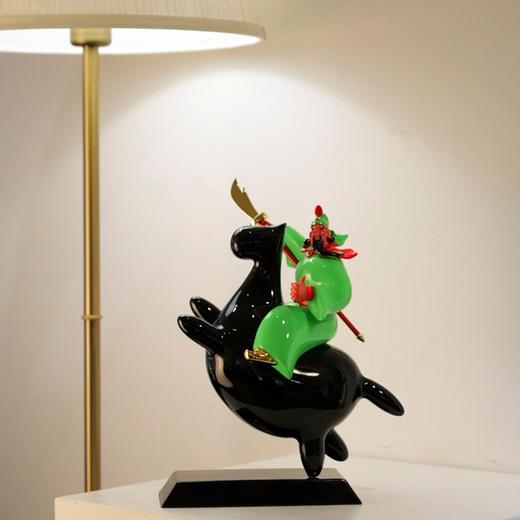 禁止悲伤 马上乘公雕塑摆件小众高级感财神摆件乔迁礼物新年招财马 商品图3