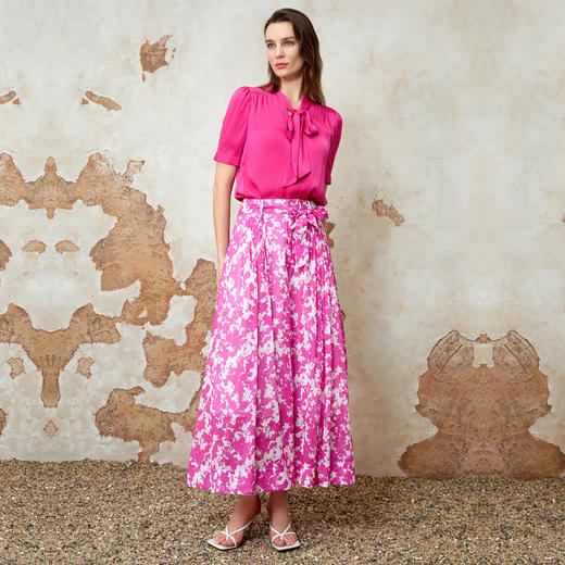 EITIE爱特爱A字撞色印花显瘦时尚半身裙夏季新款8206904 商品图4