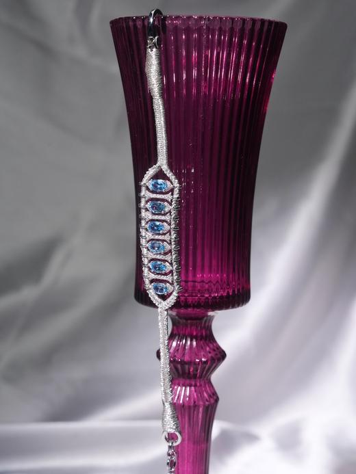 北京仓｜Van Den Abeele-Teresina-金属光泽 编织 纤维 莫桑钻 托帕石 手链［法国设计师］ 商品图2