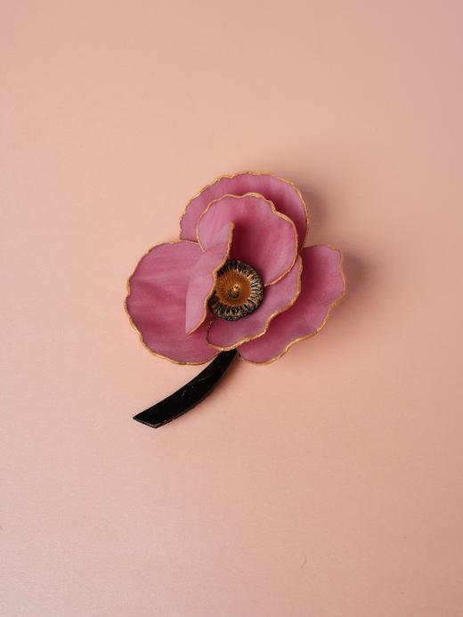 北京仓｜Cilea Bijoux-POESIE-虞美人 紫色哑光 胸针［法国设计师］ 商品图1