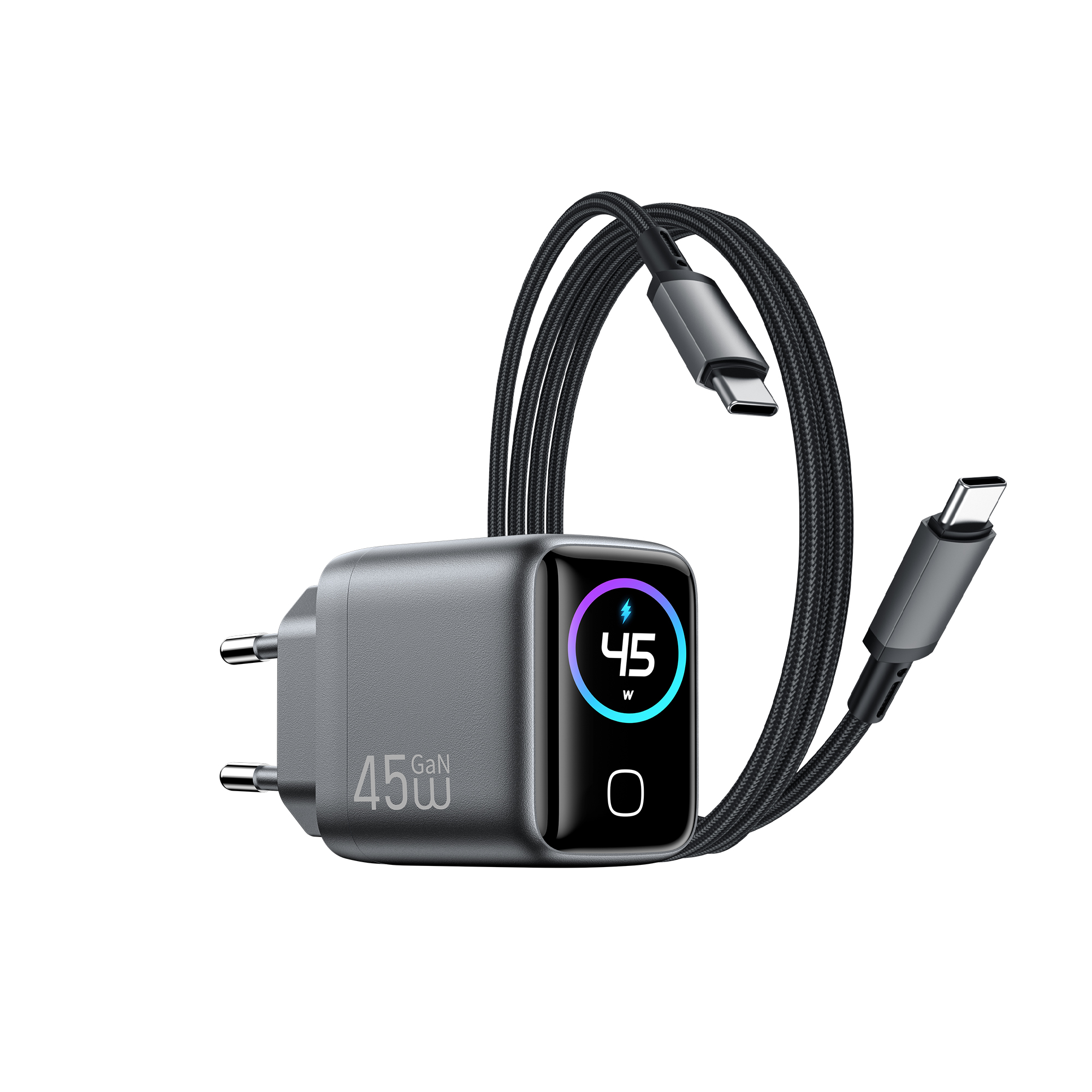 WIWU CHG500 智显氮化镓充电器套装Digital Display GaN