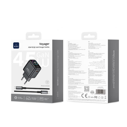WIWU CHG500 智显氮化镓充电器套装Digital Display GaN 商品图3