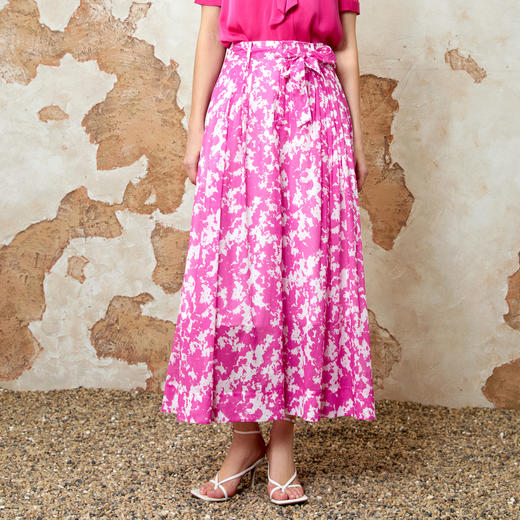 EITIE爱特爱A字撞色印花显瘦时尚半身裙夏季新款8206904 商品图3