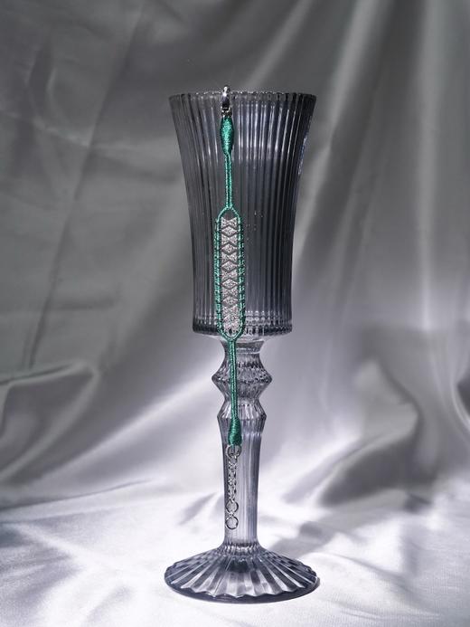 订购12周到｜Van Den Abeele-Buzios-布齐奥斯祖母绿色 编织 纤维 莫桑钻 手链［法国设计师］ 商品图2