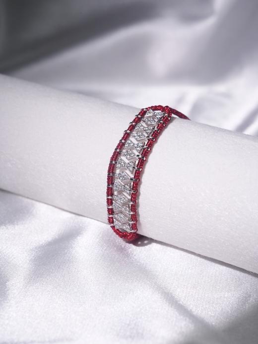 北京仓｜Van Den Abeele-Buzios-红色 编织 纤维 莫桑钻 手链［法国设计师］ 商品图4