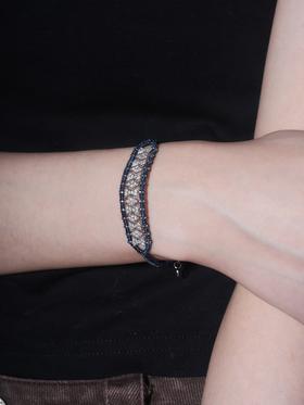 北京仓｜Van Den Abeele-Buzios-深渊色 编织 纤维 莫桑钻 手链［法国设计师］