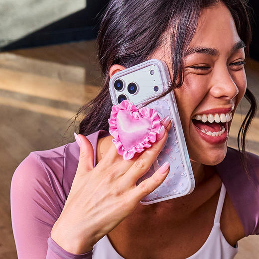 【芭蕾舞房】爱心枕头 POPGRIP泡泡骚手机粘贴式气囊支架 Popout异形系列 Plush毛绒系列 粉色 商品图1