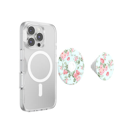 【芭蕾舞房】碎花壁纸·粉蓝·MagSafe圆啪嗒 MAGSAFE磁吸手机气囊支架 Round圆啪嗒系列 商品图3