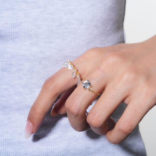 北京仓｜Crystal haze-Eterna-流苏 金色 锆石 戒指［挪威设计师］ 商品图11