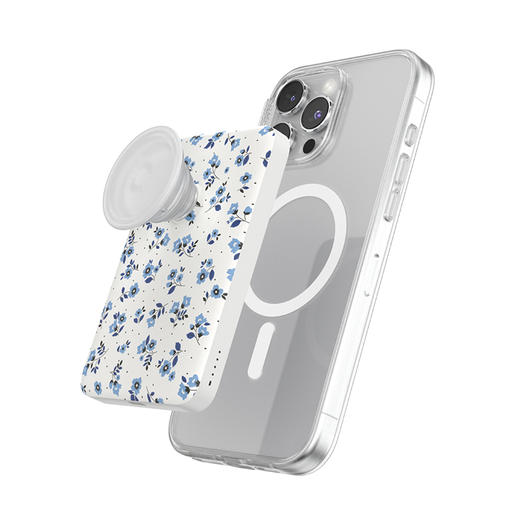 【芭蕾舞房】迷你蓝碎花·MagSafe充电宝 OTHER配件 Power充电宝系列 蓝色 花卉植物 商品图3