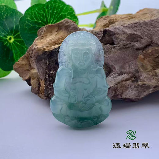 派瑞翡翠 翡翠观音 糯冰种 飘翠 商品图0