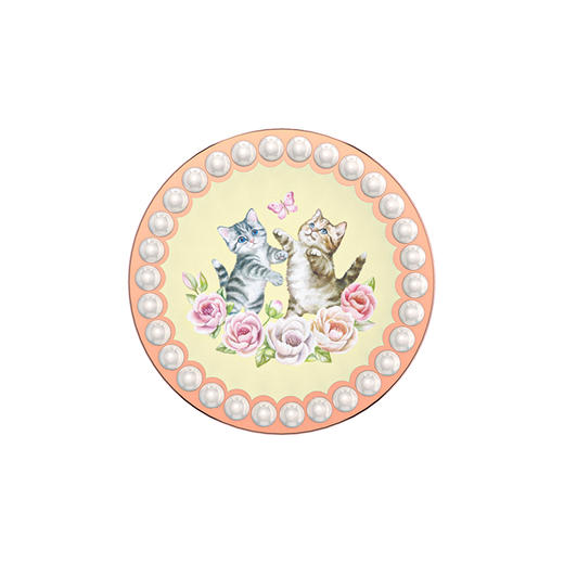 【芭蕾舞房】珍珠小猫 POPGRIP泡泡骚手机粘贴式气囊支架 Enamel金属珐琅系列 萌宠 商品图2