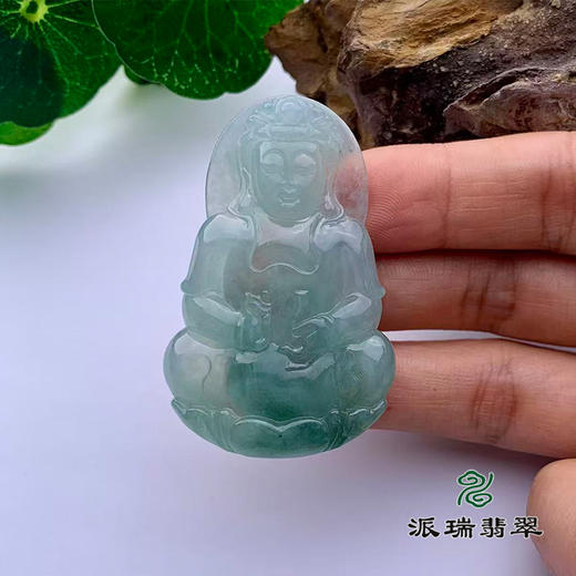派瑞翡翠 翡翠观音 糯冰种 飘翠 商品图1