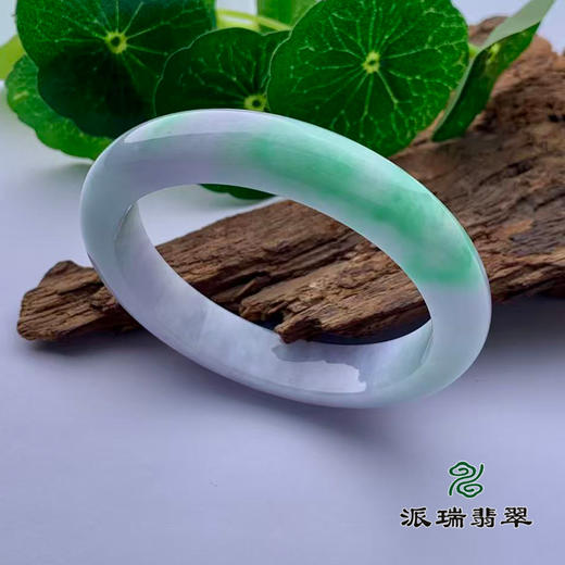 派瑞翡翠 翡翠手镯 糯种 绿色 商品图0