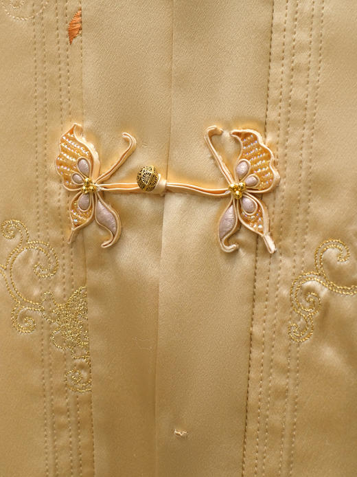 盛唐牡丹 | 松花黄色重缎真丝外套 商品图5