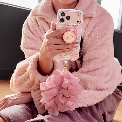 【芭蕾舞房】薄纱发圈手机腕带· 粉 Wristlet&Strap手机绳链 Strap手机腕带系列 粉色 商品图1