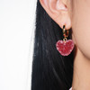 北京仓｜CRYSTAL HAZE-Jelly Heart Hoops-胭脂红色爱心 耳环［挪威设计师］ 商品缩略图0