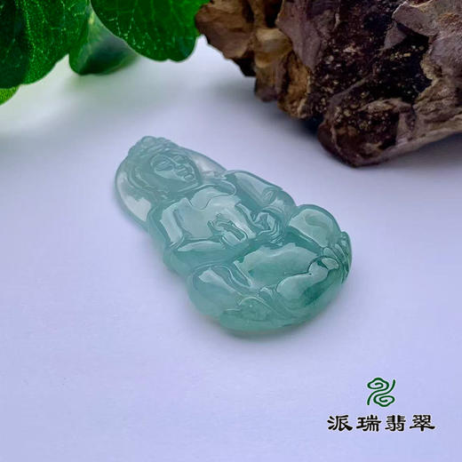 派瑞翡翠 翡翠观音 糯冰种 飘翠 商品图2