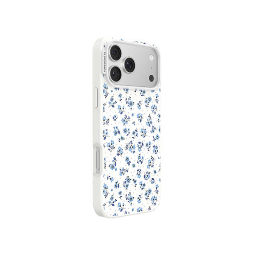 【芭蕾舞房】迷你蓝碎花 POPCASE手机壳 MagSafe Popcase磁吸款 蓝白 花卉植物 拼贴 iPhone17/16/15 商品图0