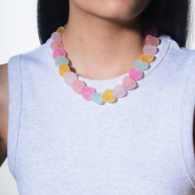 北京仓｜CRYSTAL HAZE-Jelly Heart-彩色果冻爱心 项链［挪威设计师］