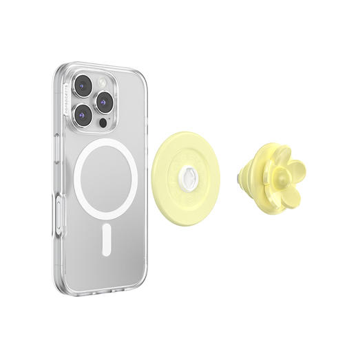 【芭蕾舞房】怦然雏菊·嫩芽黄·MagSafe圆啪嗒 MAGSAFE磁吸手机气囊支架 Round圆啪嗒系列 黄色 异形 商品图3