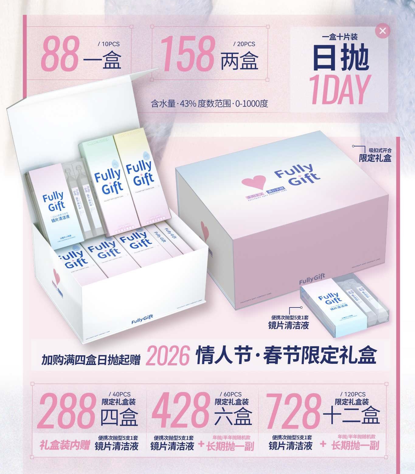 Fully Gift：（日抛）88一盒 158两盒 288四盒 新品上市【一盒十片装】