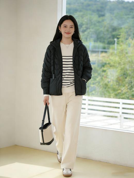 现货 臣禾【90白鸭绒】	连帽拉链绗缝羽绒服 JZ244070852 商品图1