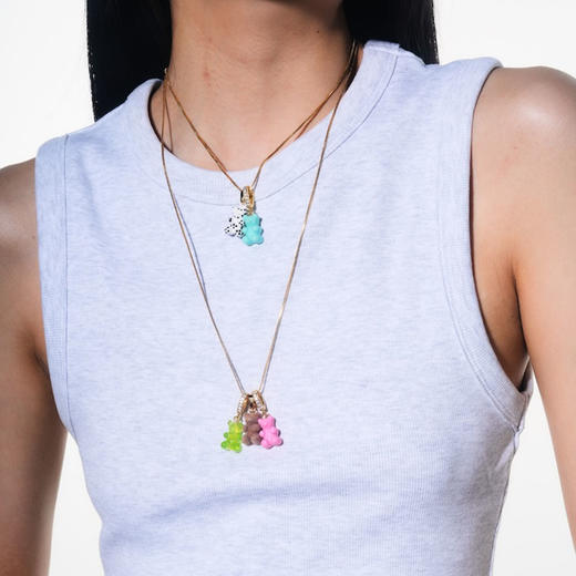 北京仓｜CRYSTAL HAZE-Velvet Nostalgia Bear-classic-咖色小熊 吊坠（金色环扣）［挪威设计师］ 商品图5