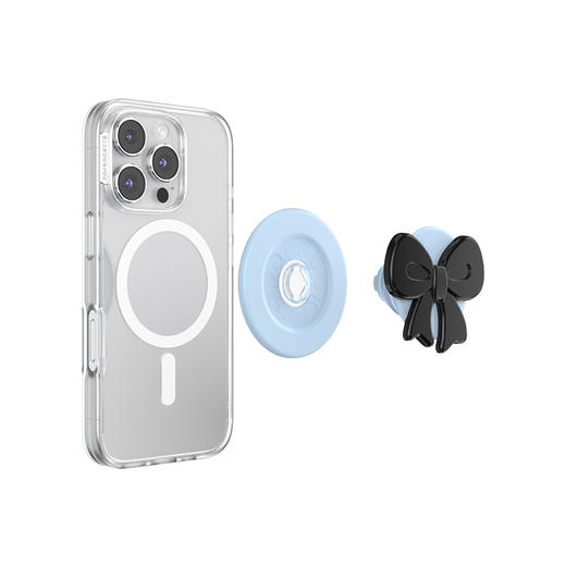 【芭蕾舞房】精巧蝴蝶结 · 蓝黑·MagSafe圆啪嗒 MAGSAFE磁吸手机气囊支架 Round圆啪嗒系列 异形 商品图3