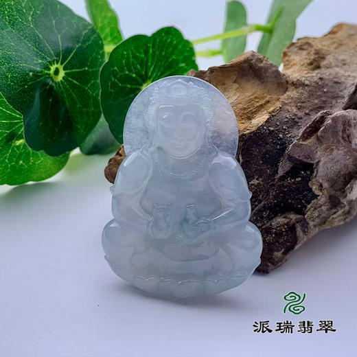 派瑞翡翠 翡翠观音 糯冰种 飘翠 商品图0