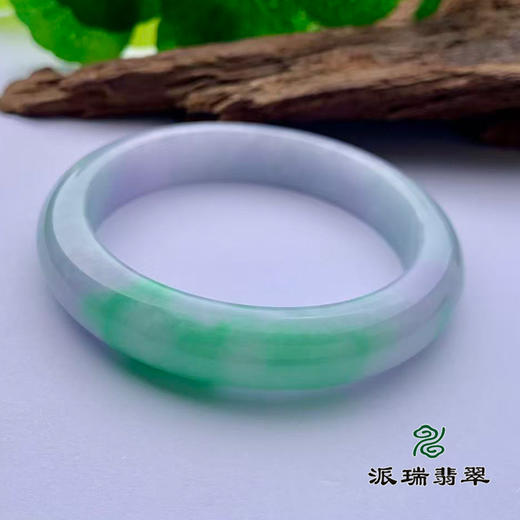 派瑞翡翠 翡翠手镯 糯种 绿色 商品图3