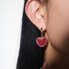 北京仓｜CRYSTAL HAZE-Jelly Heart Hoops-胭脂红色爱心 耳环［挪威设计师］ 商品缩略图6