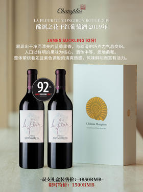 酩颂之花干红葡萄酒2019 双支礼盒装