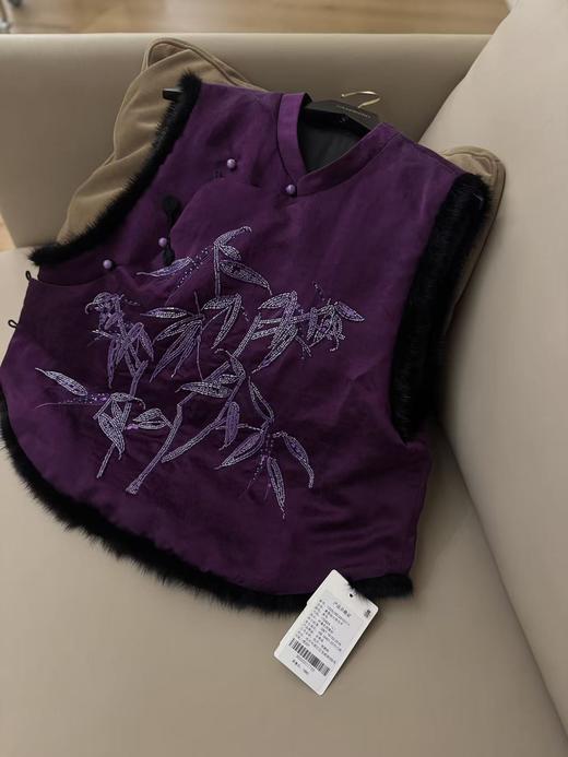 【特价不退换】【预售7天】良木礼桑蚕丝水貂马甲（2711） 商品图0