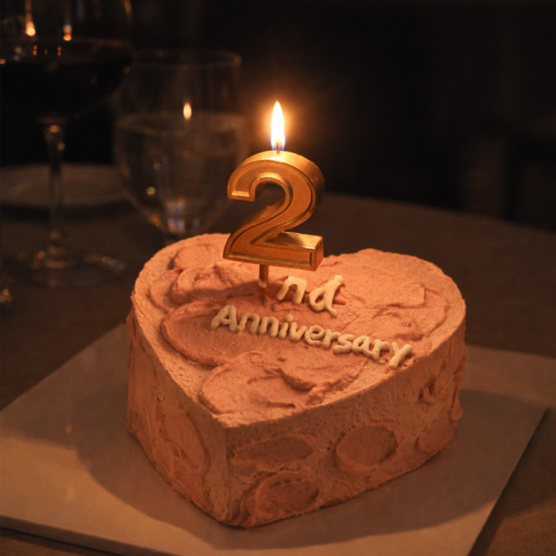 周年纪念日爱心蛋糕