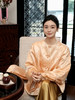 盛唐牡丹|玉色冠乐绉蝶恋花棉服 (配围巾) 商品缩略图2