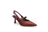 豪麟名鞋迪嘉女鞋半凉鞋真丝牛皮革DJYYA61WB002酒红色 商品缩略图0